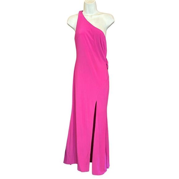 Mac Duggal One Shoulder Gown in Candy Pink NWT Size 2 - Picture 4 of 7